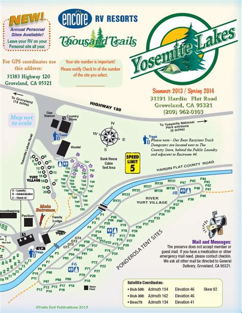 yosemite lakes thousand trails|yosemite lakes park map.